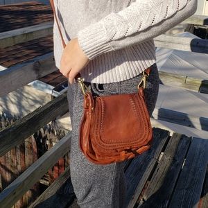 CAMPOMAGGI Brown Leather Crossbody Bag
